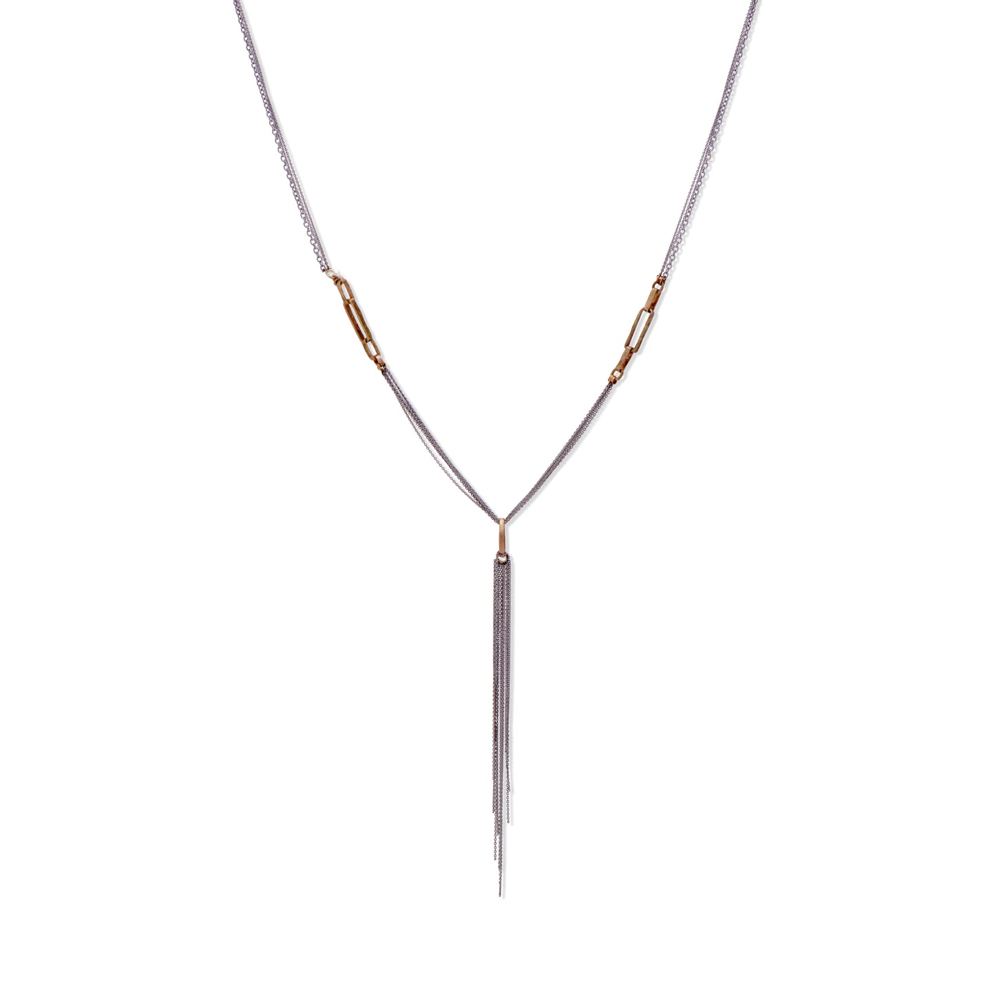 The White Gold Tassel Necklace