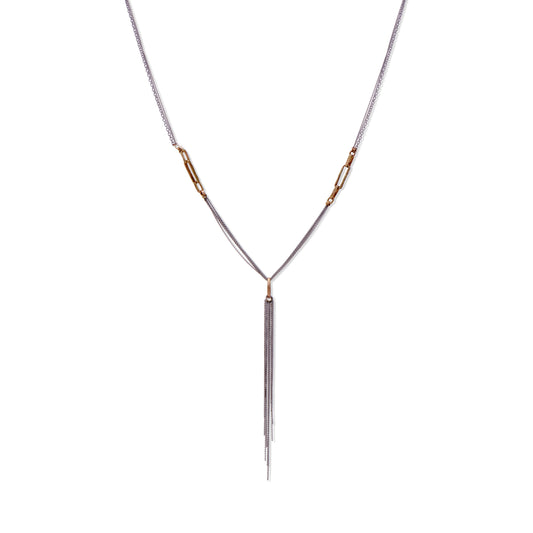 The White Gold Tassel Necklace