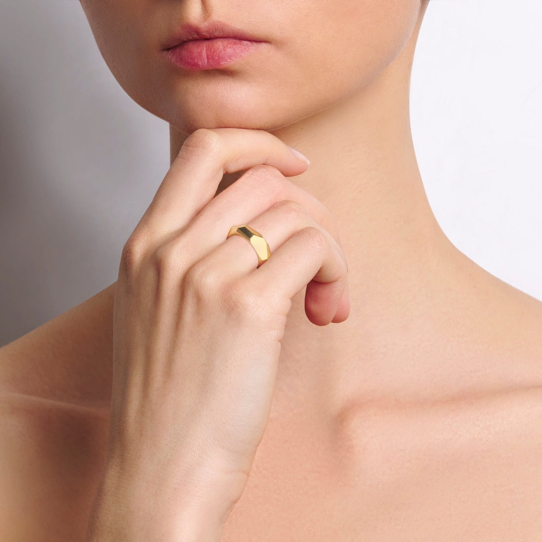 The Polished Facet Ring - Sarah Macfadden Jewelry